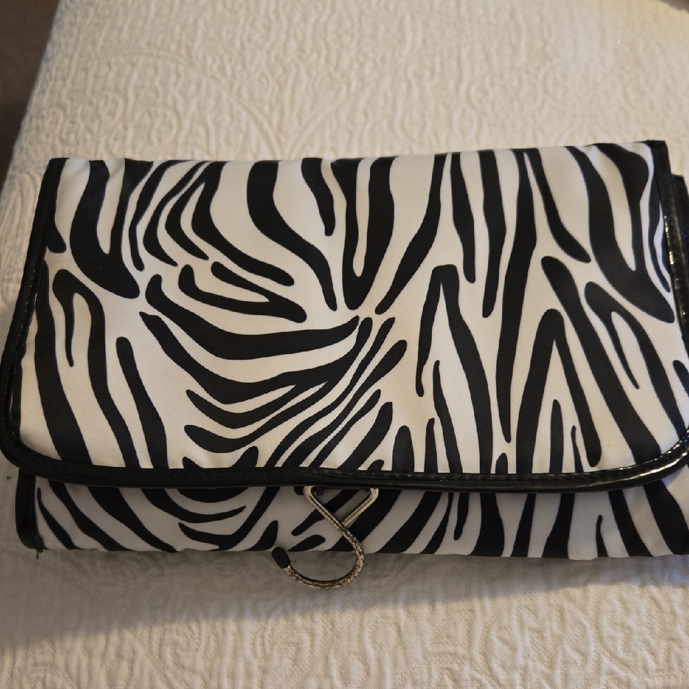 Modella Black and White Zebra Cosmetic Clutch